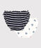 Set di 2 slip in cotone con stampa a cuori donna variante 1