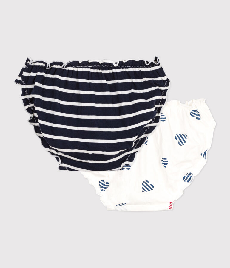 Set di 2 slip in cotone con stampa a cuori donna multicolore