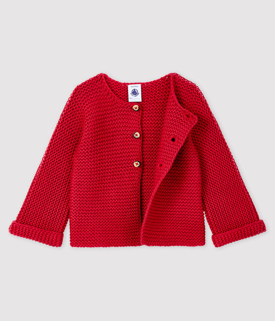 Cardigan lana e cotone bebè femmina rosa POPPY