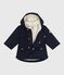 Parka tinta unita lunghezza midi neonato blu SMOKING