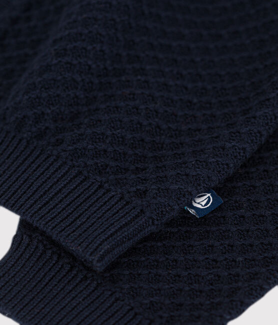 Cardigan in tricot di cotone bebè blu SMOKING