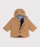 Cappotto con cappuccio in sherpa neonato LATTE