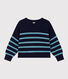 Pullover a righe in lana e cotone bambino unisex