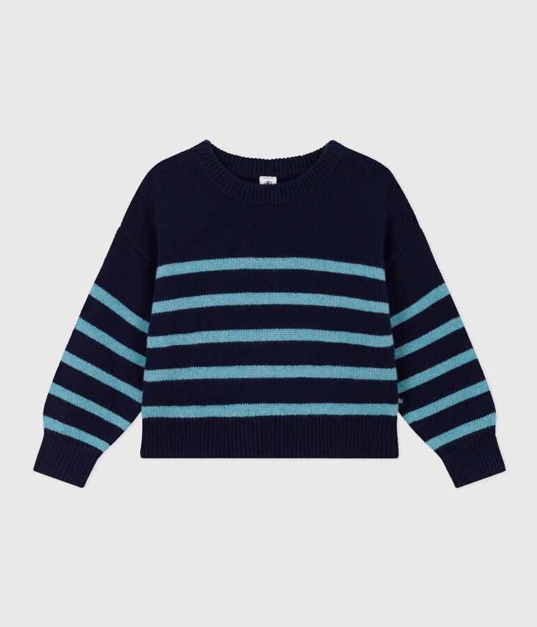 Pullover a righe in lana e cotone bambino unisex SMOKING/ AZUL