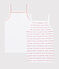 Confezione da 2 canottiere con spalline "Petit Bateau Je t'aime" bambina variante 1