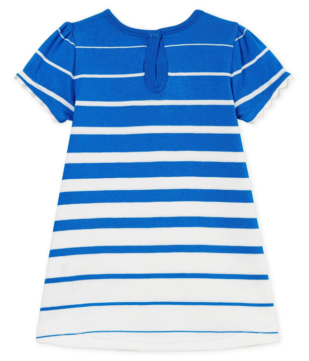 Abito mc a righe beb&egrave; femmina blu/bianco