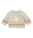 Cardigan tricot jacquard per bebé maschio
