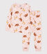 Pigiama bambino unisex in tessuto felpato con animali