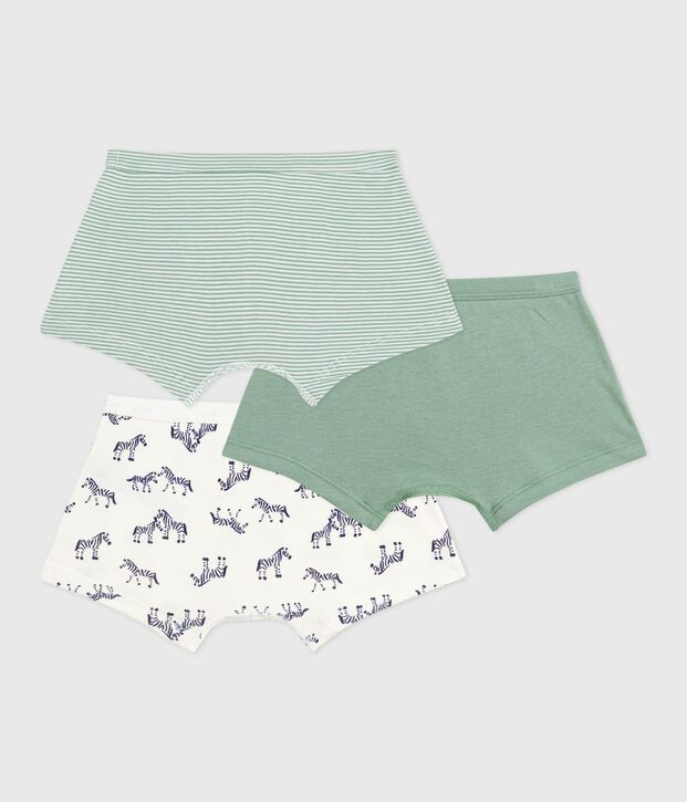 Set di boxer in cotone con stampa zebrata in vita bambino multicolore