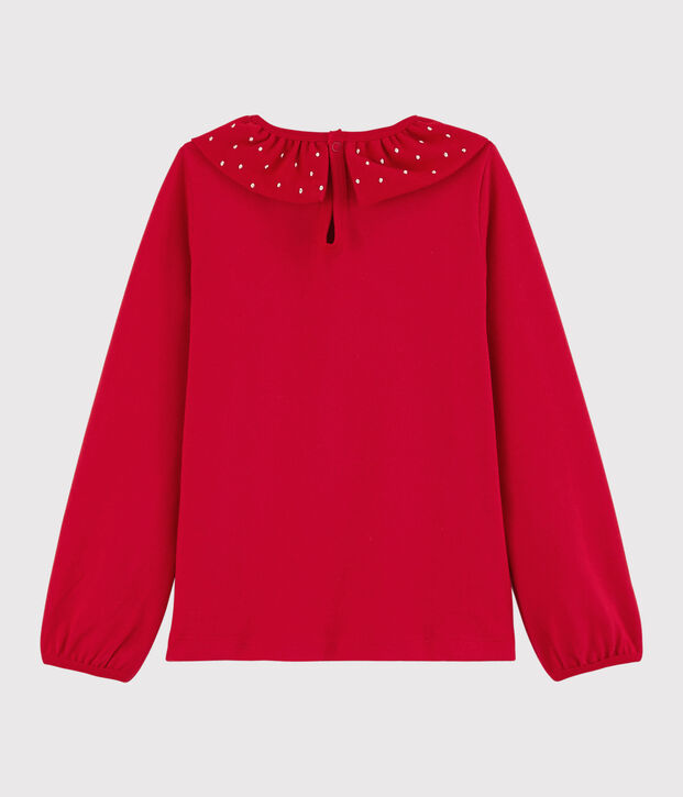 T-shirt maniche lunghe bambina rosso