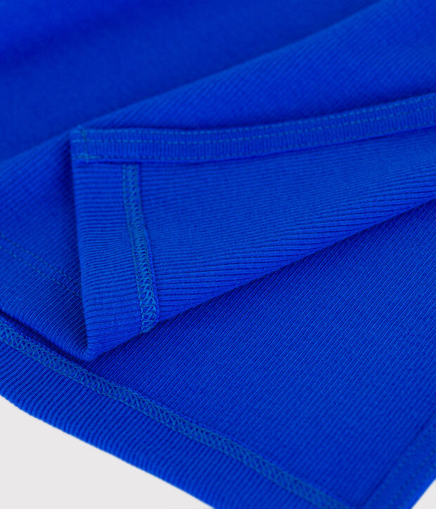 Abito canotta lungo in cotone donna blu