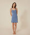 Babydoll in cotone traforato donna blu BEACH