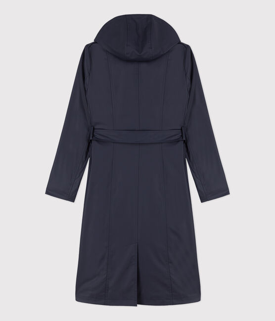 Trench con cappuccio donna blu SMOKING