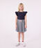 T-shirt bambina in cotone blu SMOKING