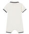 Tutina corta polo bebè maschio bianco MARSHMALLOW