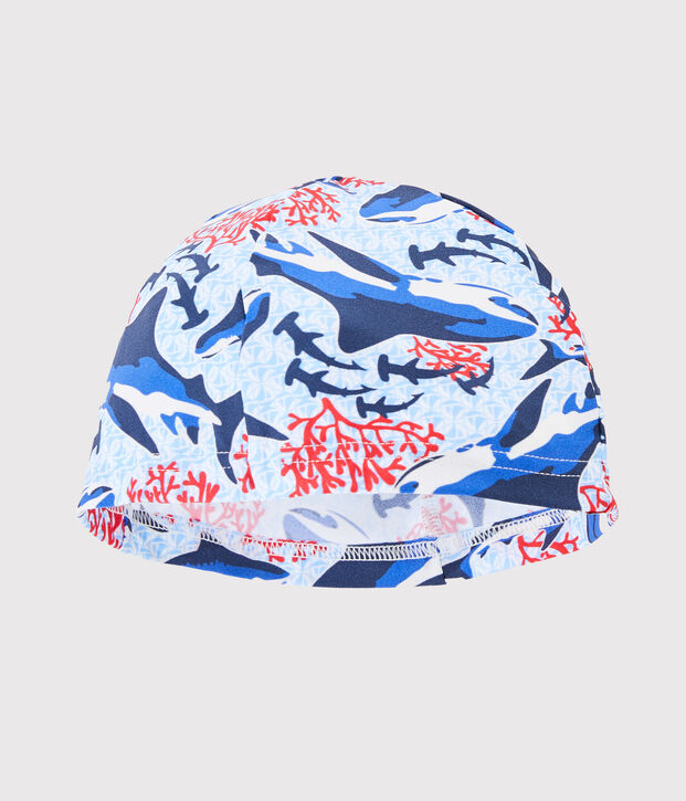 Cuffia da bagno anti-UV UPF 50+ bambino bianco/multicolore