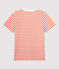 T-shirt marinière in cotone Donna bianco MARSHMALLOW/ CAROTTE