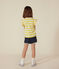 T-shirt bambina a righe in jersey fiammato giallo NECTAR/ AVALANCHE