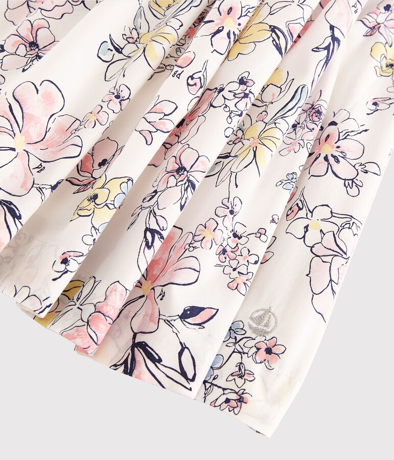 Abito da cerimonia in popeline bambina bianco MARSHMALLOW/bianco MULTICO