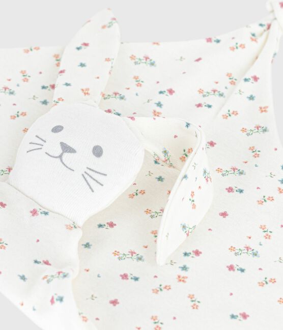 Doudou in cotone con stampa a fiori neonato bianco MARSHMALLOW/bianco MULTICO