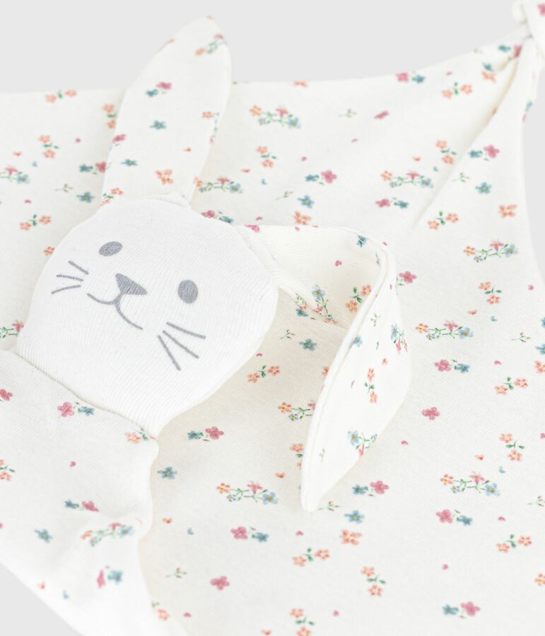 Doudou in cotone con stampa a fiori neonato bianco/multicolore