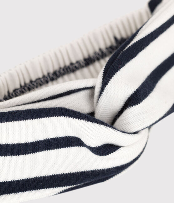 Fascia bebè a righe in jersey bianco MARSHMALLOW/blu SMOKING