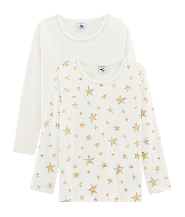 Duo t-shirt maniche lunghe bambina multicolore