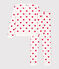 Pigiama donna in cotone cuore bianco MARSHMALLOW/rosso TERKUIT