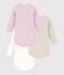 Set di body a maniche lunghe in cotone tinta unita neonato multicolore