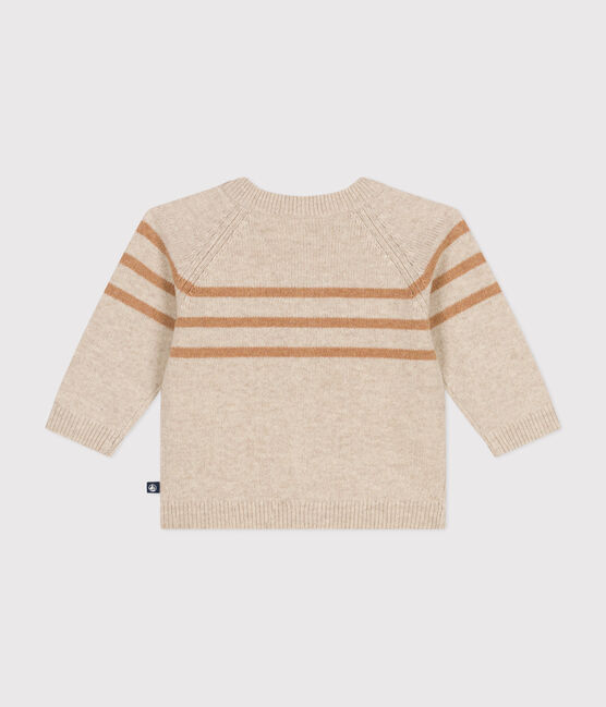 Cardigan in maglia con lana beige AVALANCHE/ CUIVRE