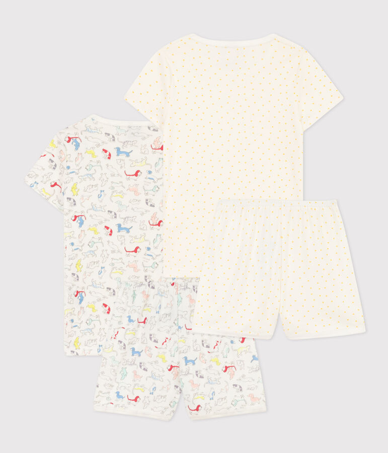 Confezione da 2 pigiami corti bambina in cotone ocn animali multicolore