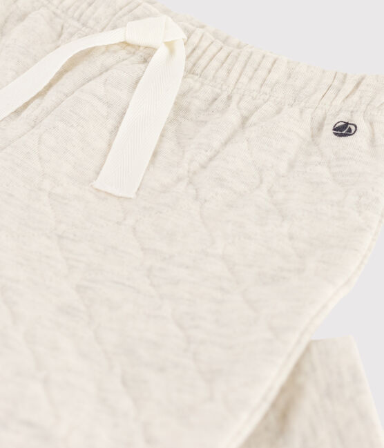 Pantalon bébé en tubique matelassé beige MONTELIMAR CHINE