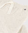 Pantalon bébé en tubique matelassé beige MONTELIMAR CHINE