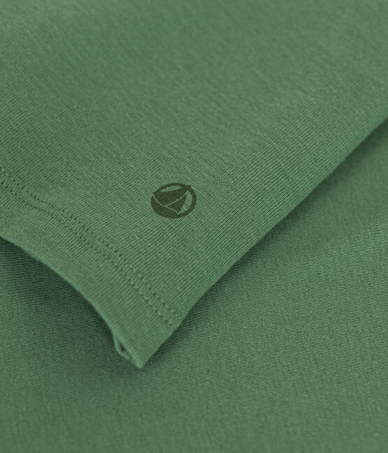 T-shirt L'ICONIQUE girocollo in cotone Donna verde PALMERAIE