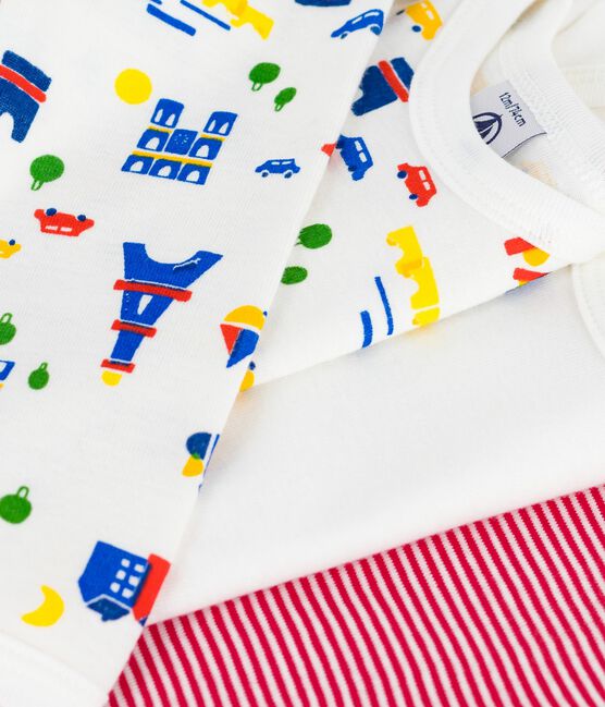 Set di body a maniche lunghe in cotone con stampa neonato variante 1