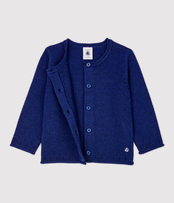 Cardigan in tricot bebè. blu MAJOR