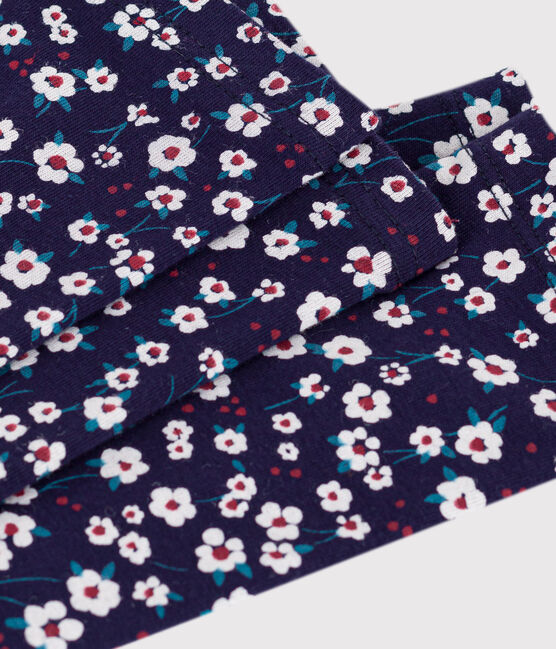 Leggings in cotone stampato bambina blu SOIR/ MULTICO
