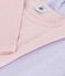 Set di T-shirt a maniche lunghe in cotone traforato bambina variante 1