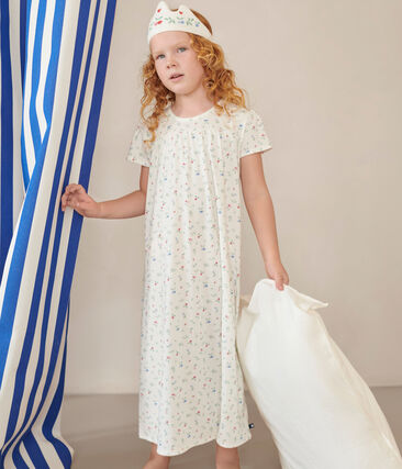 Camicia da notte travestimento con diadema bambina in cotone