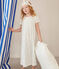 Camicia da notte travestimento con diadema bambina in cotone bianco MARSHMALLOW/bianco MULTICO