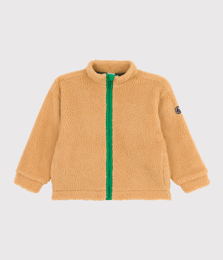 Giacca in sherpa bambino beige