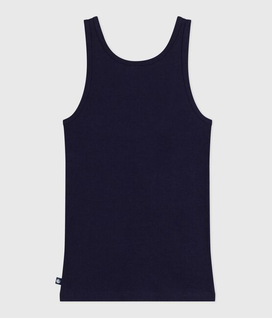 Canotta in misto lana e cotone leggero donna blu SMOKING