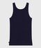 Canotta in misto lana e cotone leggero donna blu SMOKING