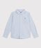 Camicia in cotone a righe bambino blu/blu