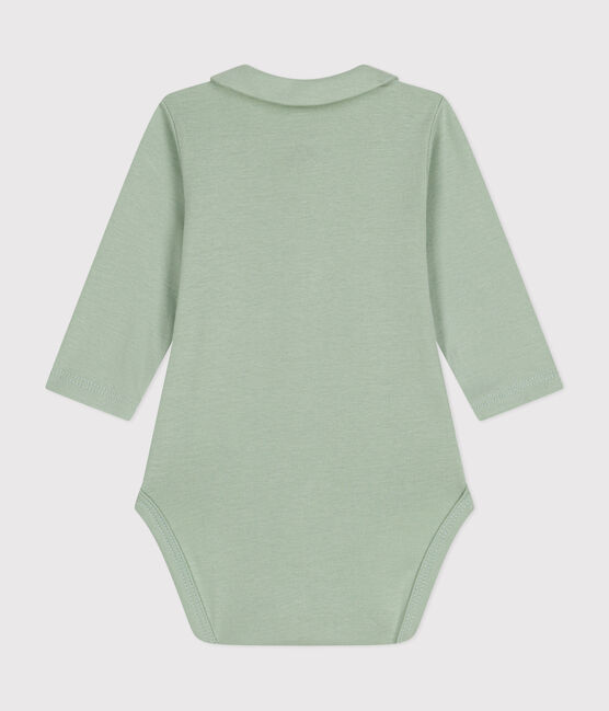 Body manica lunga e colletto bebè verde HERBIER