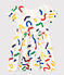 Abito a maniche corte fantasia in cotone bambina bianco MARSHMALLOW/bianco MULTICO