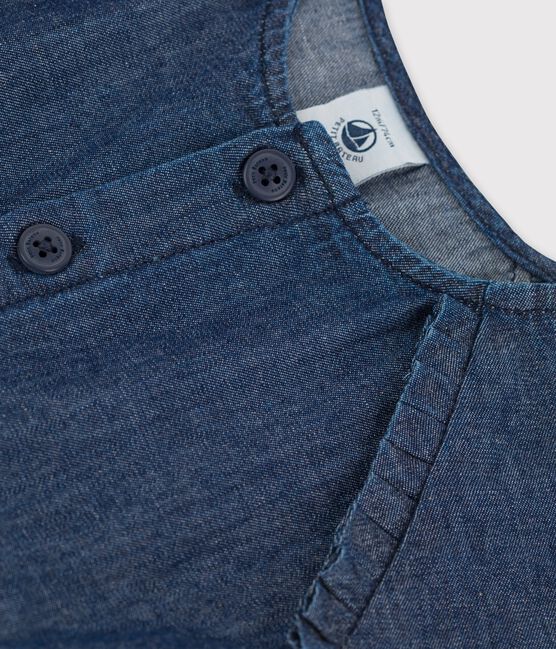 Abito bebè in denim leggero biologico blu DENIM