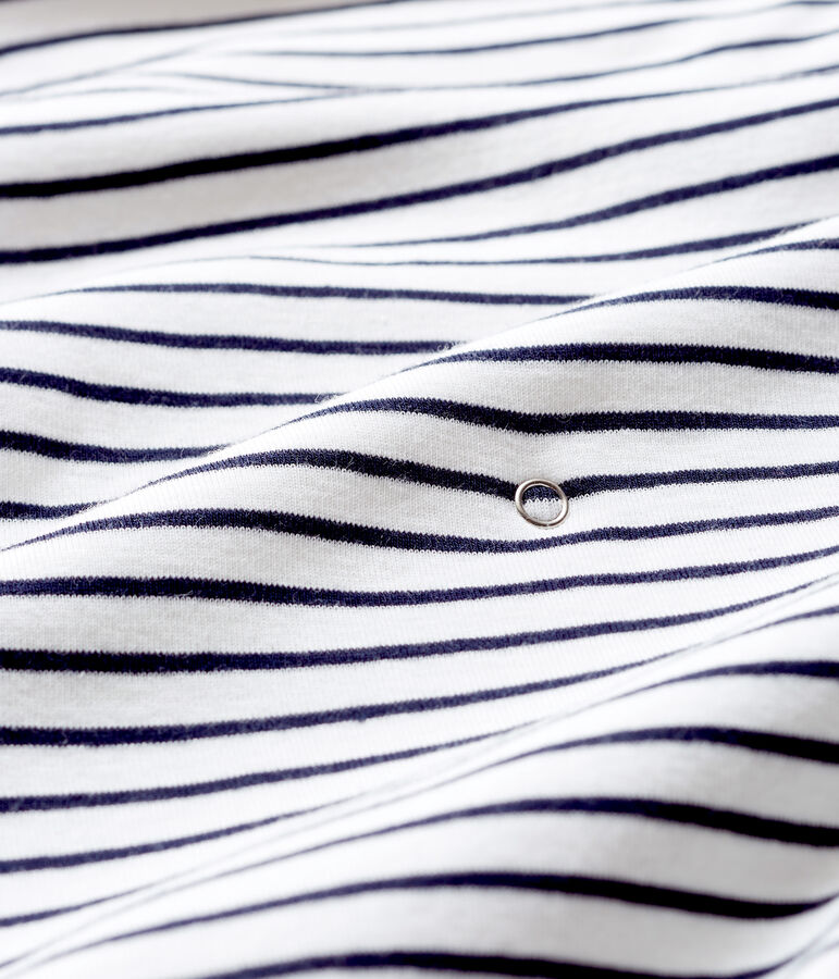 Materassino fasciatoio beb&egrave; a costine bianco/blu