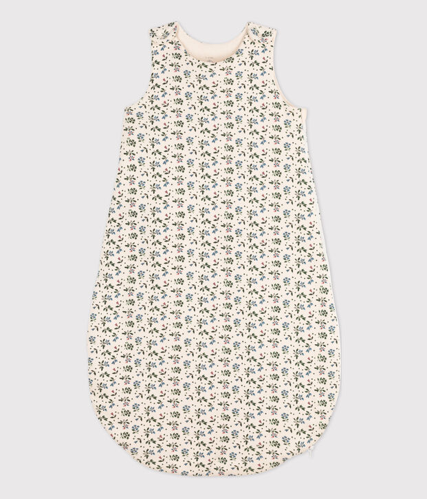 SACCO NANNA BEB&Egrave; A FIORI IN COTONE TOG 3 ecru/multicolore