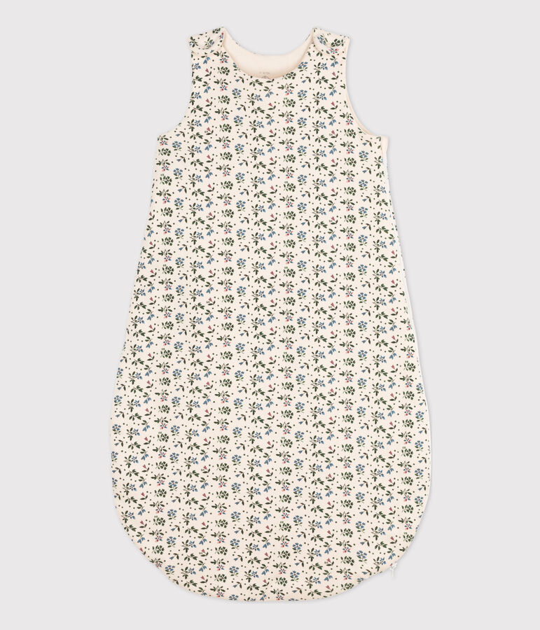 SACCO NANNA BEB&Egrave; A FIORI IN COTONE TOG 3 ecru/multicolore